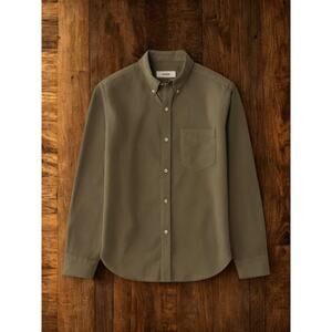 Buck Mason Skyline Poplin Button Down Shirt Men’s Medium Dark Olive BD